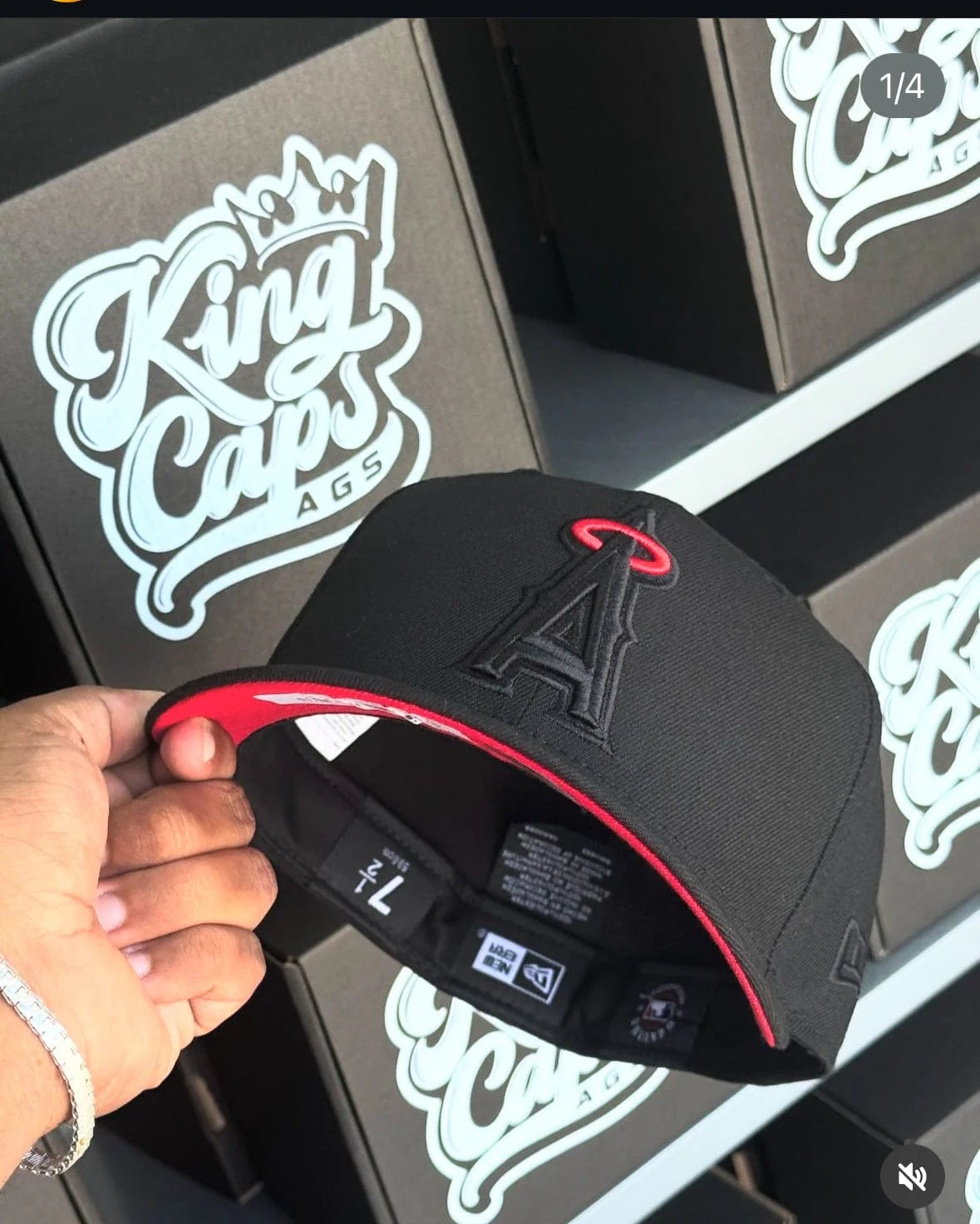 Black Red Los Angeles 50th Anniversary 59FIFTY Fitted