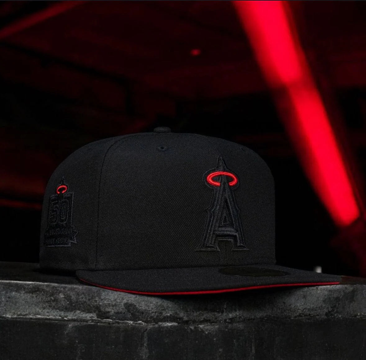 Black Red Los Angeles 50th Anniversary 59FIFTY Fitted