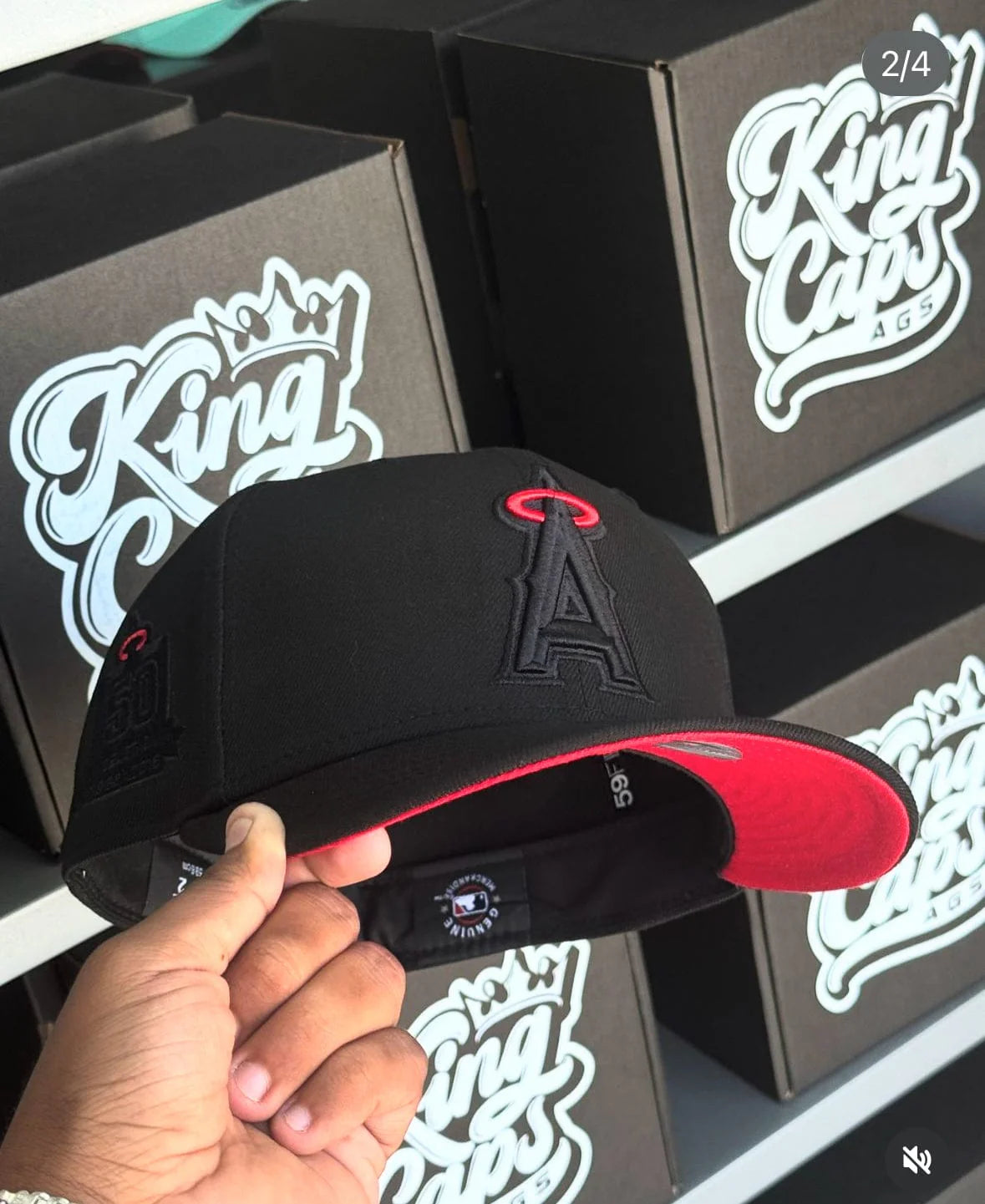 Black Red Los Angeles 50th Anniversary 59FIFTY Fitted