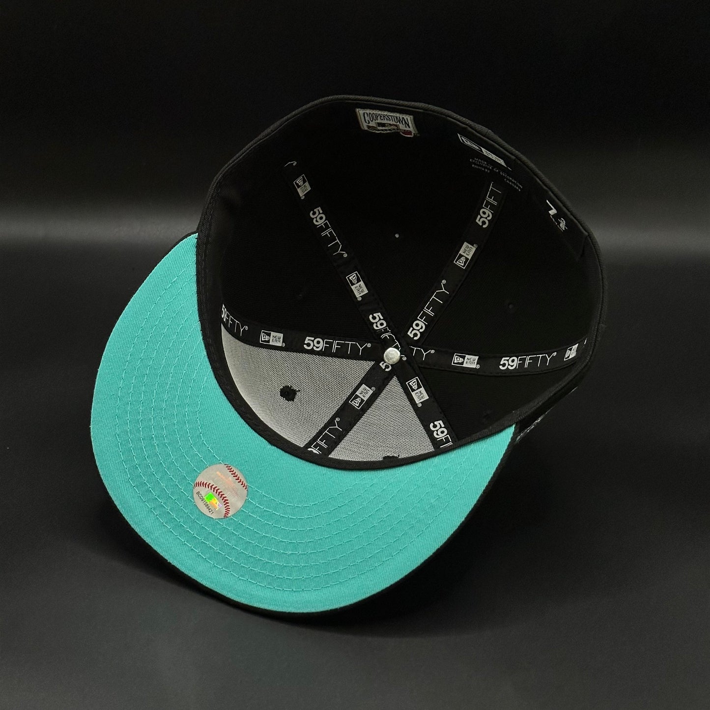 Black Tiffany Blue LA Anaheim 60th Anniversary 59FIFTY Fitted