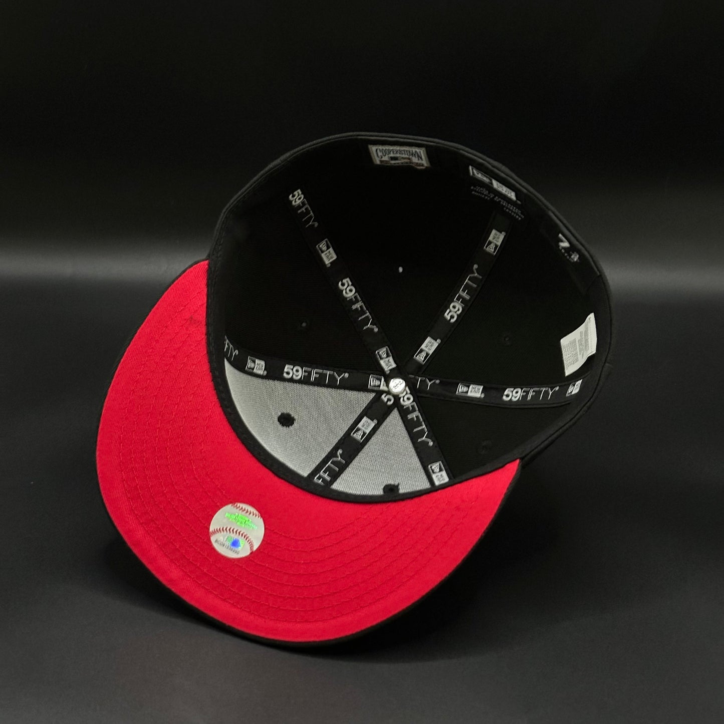 All Black Red LA Dodgers Flames 40th Anniversary 59FIFTY Fitted - view 5