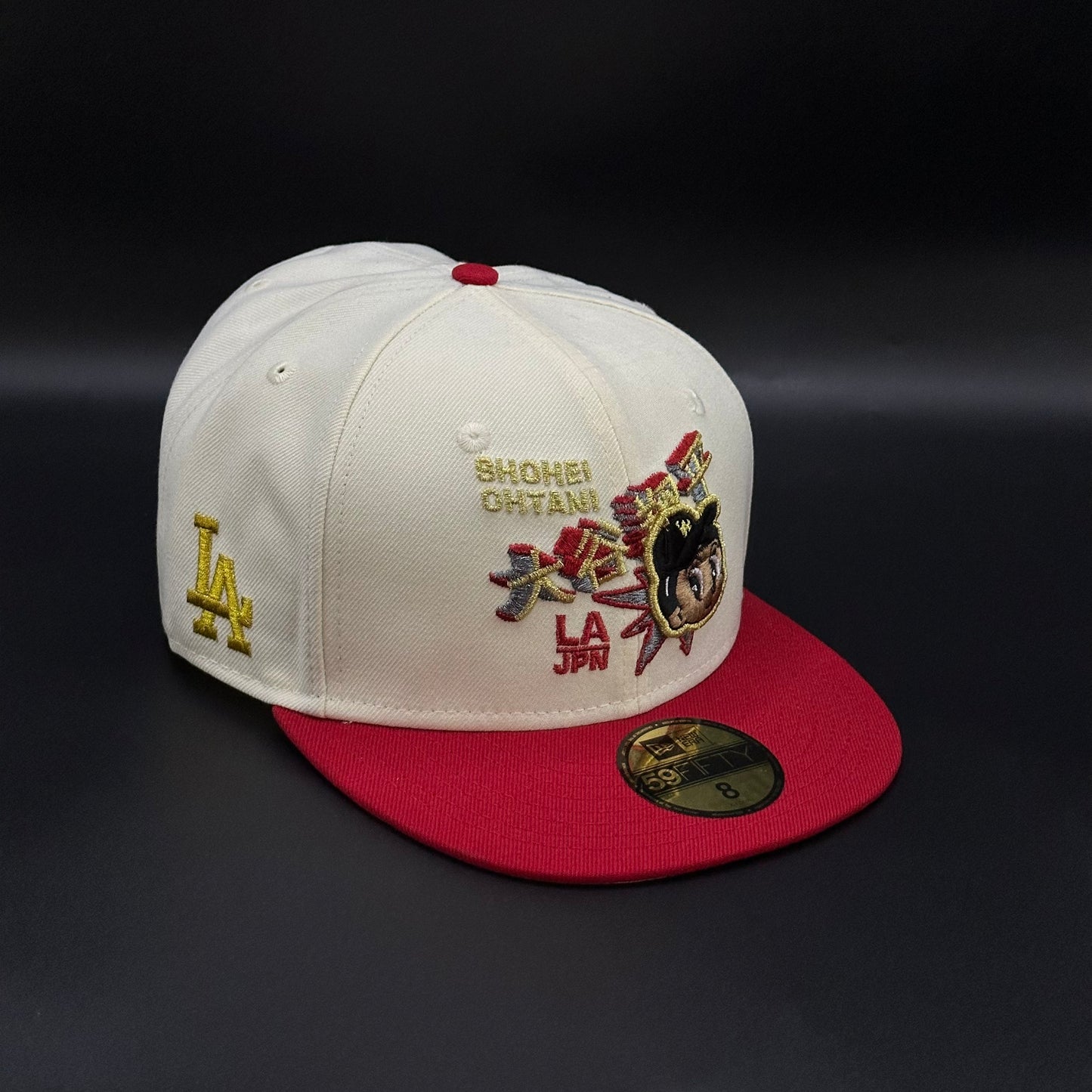 Shohei Ohtani LA Dodgers Chrome Red Fitted Cap