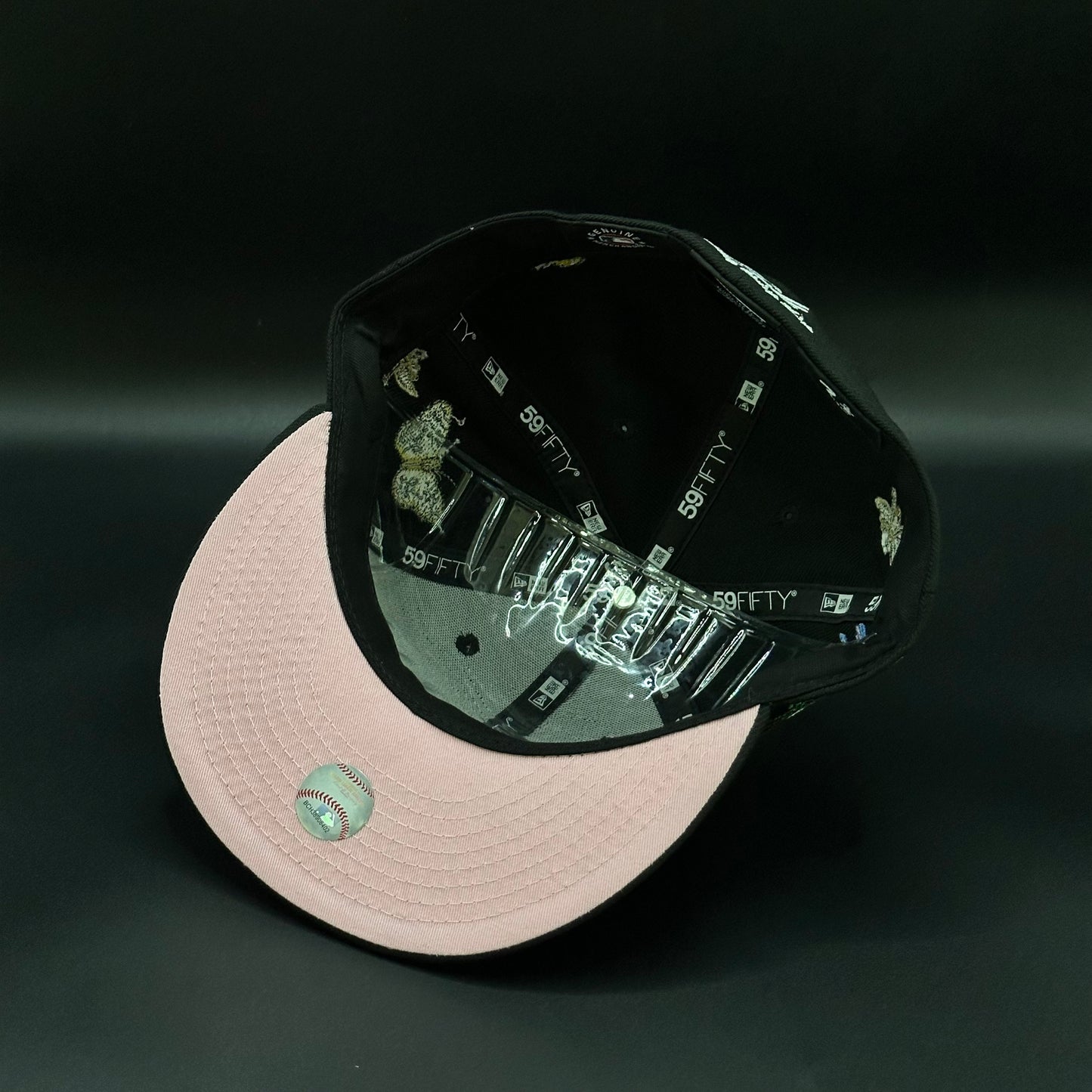 Black New York Yankees Felt Butterfly 59FIFTY Fitted Cap