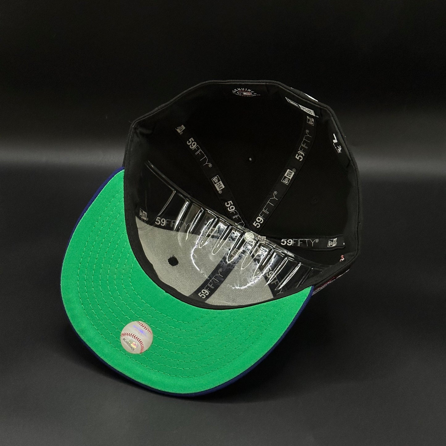 Black Blue Los Angeles Dodgers 1984 Olympic Baseball Fitted Cap - view 5