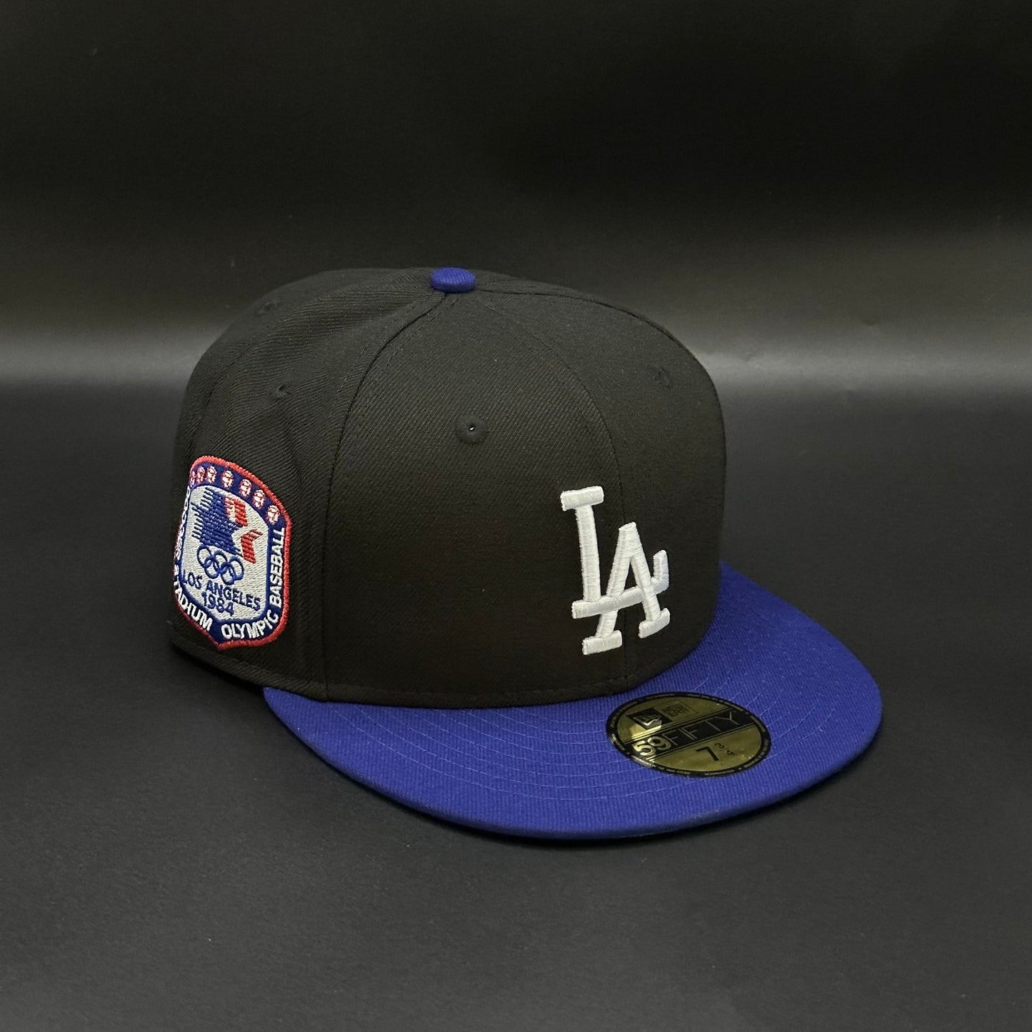 Black Blue Los Angeles Dodgers 1984 Olympic Baseball Fitted Cap