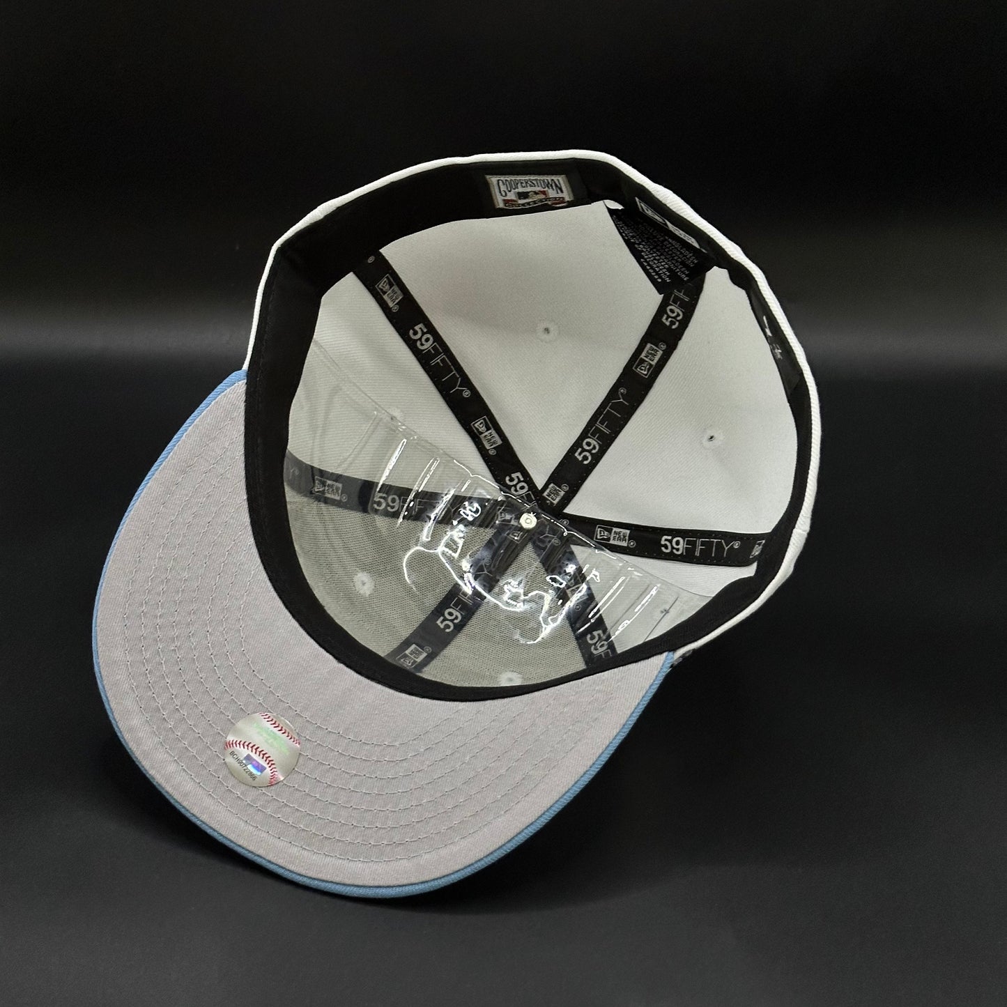 White Light Blue New York Yankees Rose 1999 World Series Fitted Cap