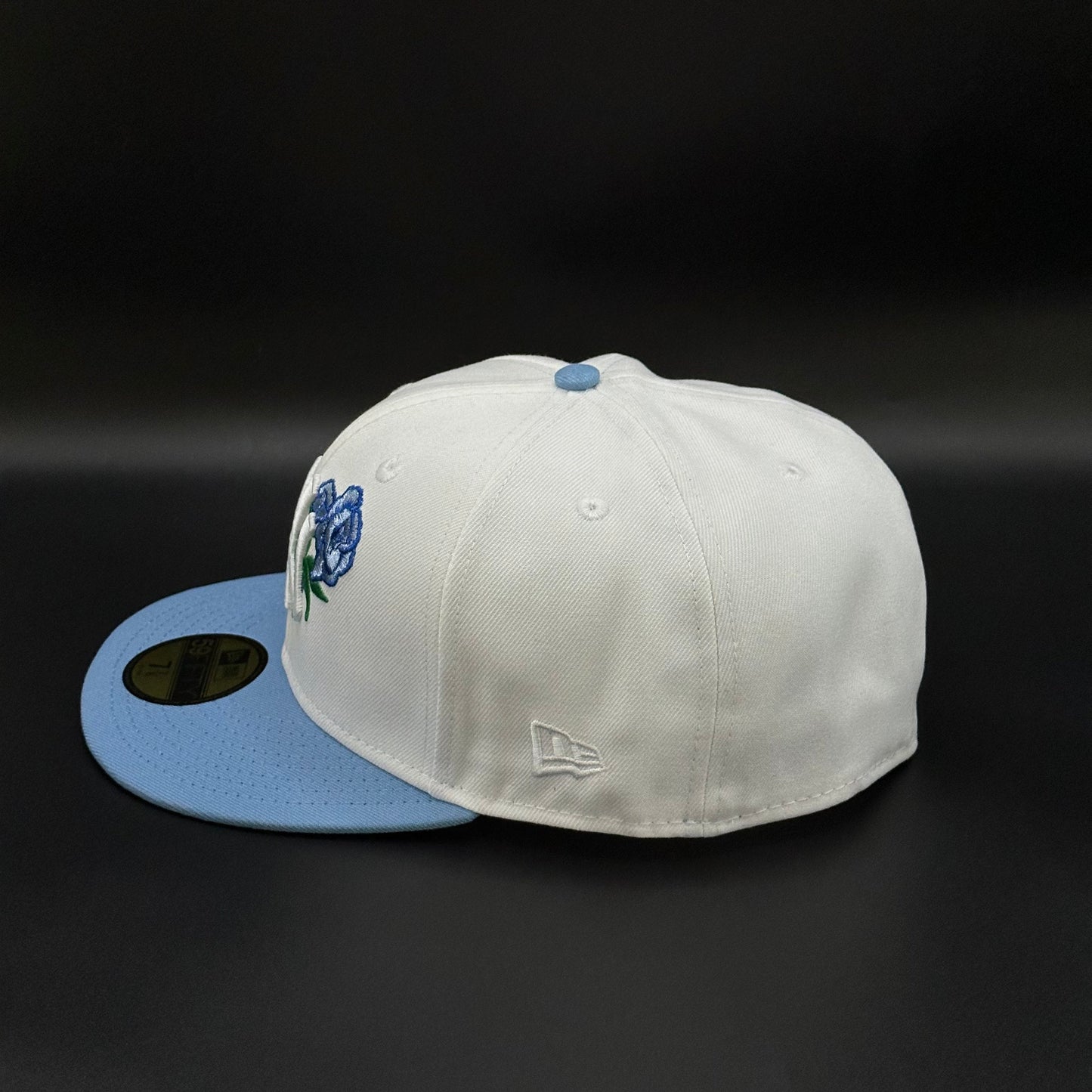 White Light Blue New York Yankees Rose 1999 World Series Fitted Cap