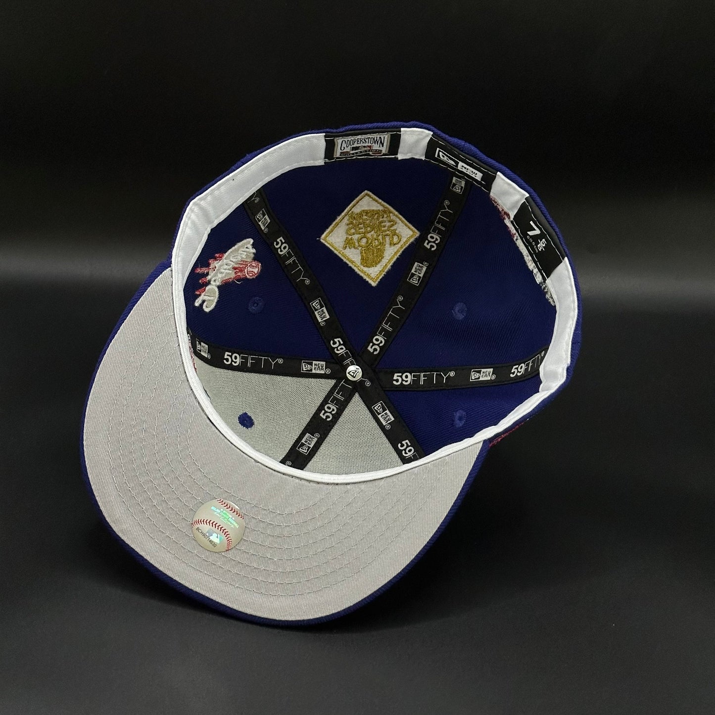 Blue Los Angeles Dodgers 7x World Series Champions Fitted Cap - view 5