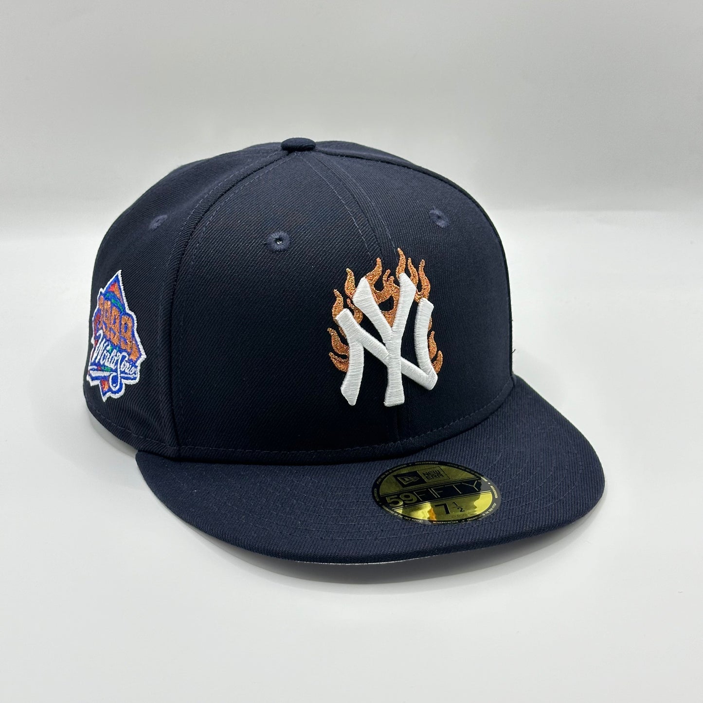 Navy Flames Yankees 1999 World Series Fitted