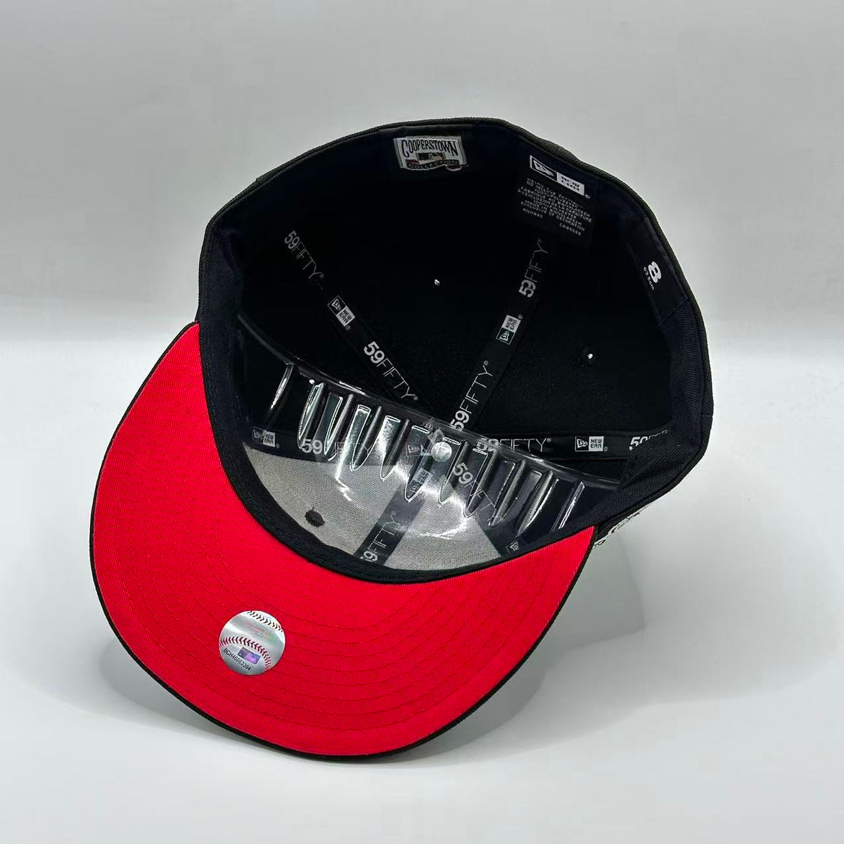 Black New York Yankees 1999 World Series fitted hat, view 5