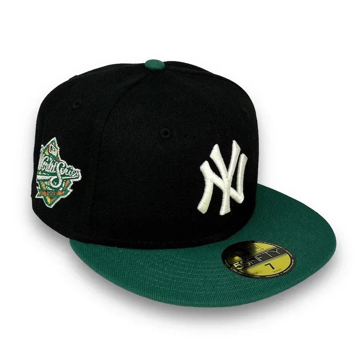 Black Green New York Yankees 1999 World Series fitted hat, view 5
