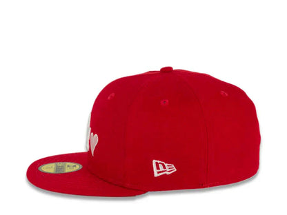 Red Pinky Los Angeles LA Dodgers Heart Fitted Hat - view 6