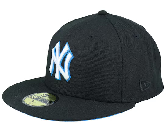 Black Icy New York NY Yankees 1999 World Series New Era Fitted Hat - view 2