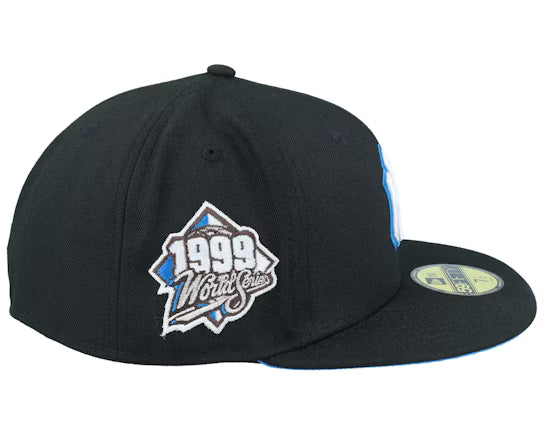 Black Icy New York NY Yankees 1999 World Series New Era Fitted Hat - view 3