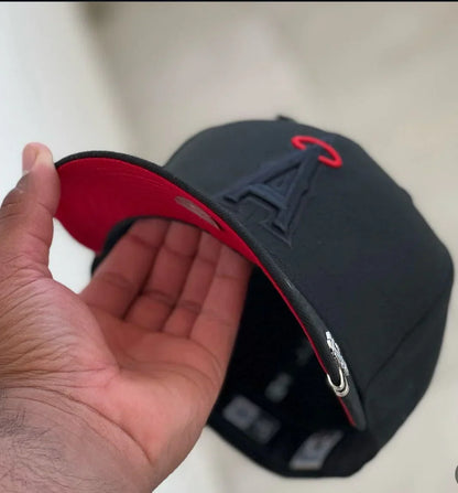 Black Red Los Angeles Angels 2010 All Star Game Fitted Hat - view 2