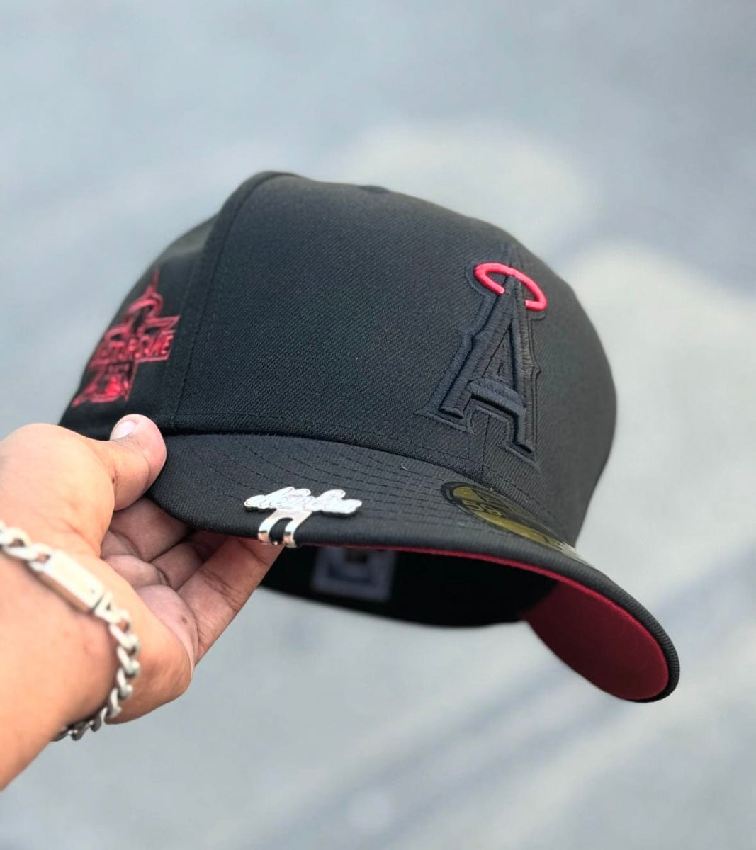 Black Red Los Angeles Angels 2010 All Star Game Fitted Hat