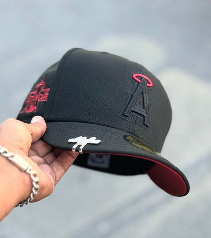 Black Red Los Angeles Angels 2010 All Star Game Fitted Hat