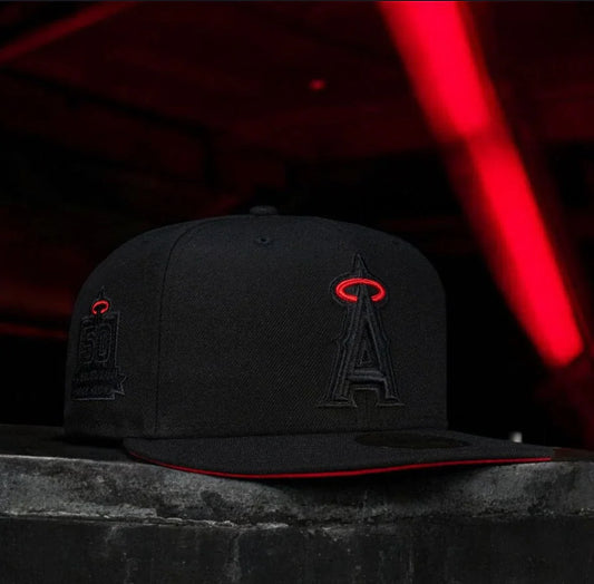 Black Red Los Angeles 50th Anniversary Fitted