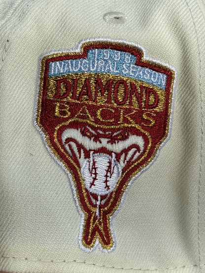 Chrome Red Arizona Diamondbacks Script 1998 World Series New Era Fitted Hat