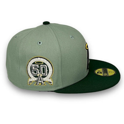 Green Los Angeles Angels 50th Anniversary Fitted Hat - view 2