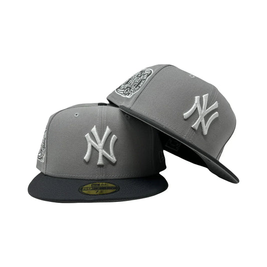 Grey Black New York NY Yankees Subway Series Fitted Hat