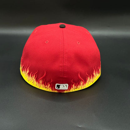 Red Black St. Louis Cardinals Busch Stadium Fitted Cap - view 4
