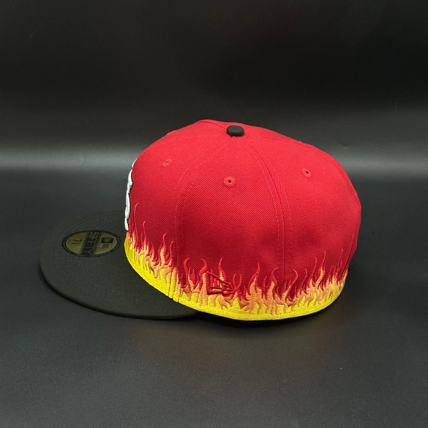Red Black St. Louis Cardinals Busch Stadium Fitted Cap - view 3