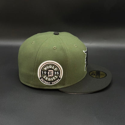 Military Green Pinky Detroit Tigers 1935 World Series Fitted Cap