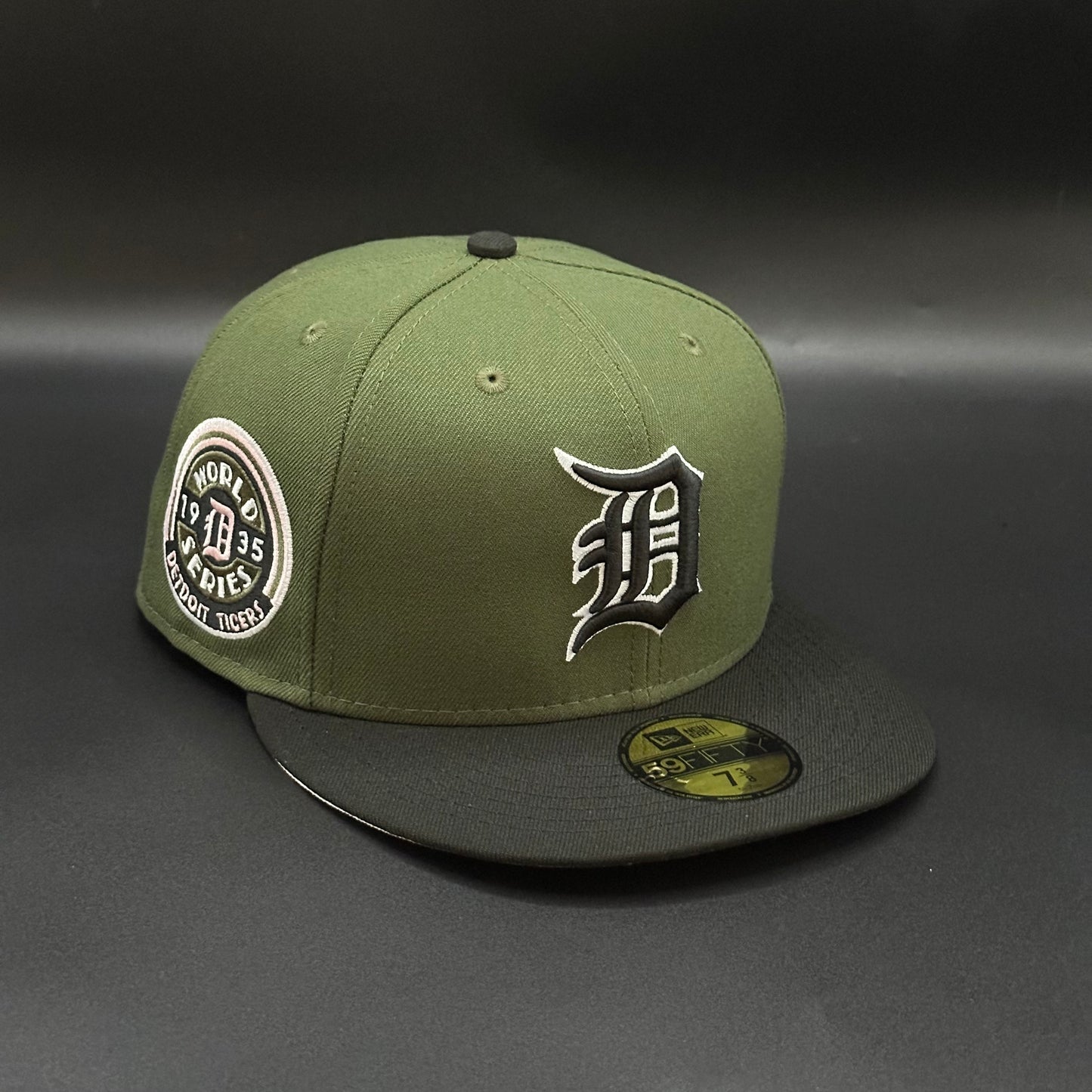 Military Green Pinky Detroit Tigers 1935 World Series Fitted Cap