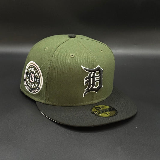 Military Green Pinky Detroit Tigers 1935 World Series Fitted Cap