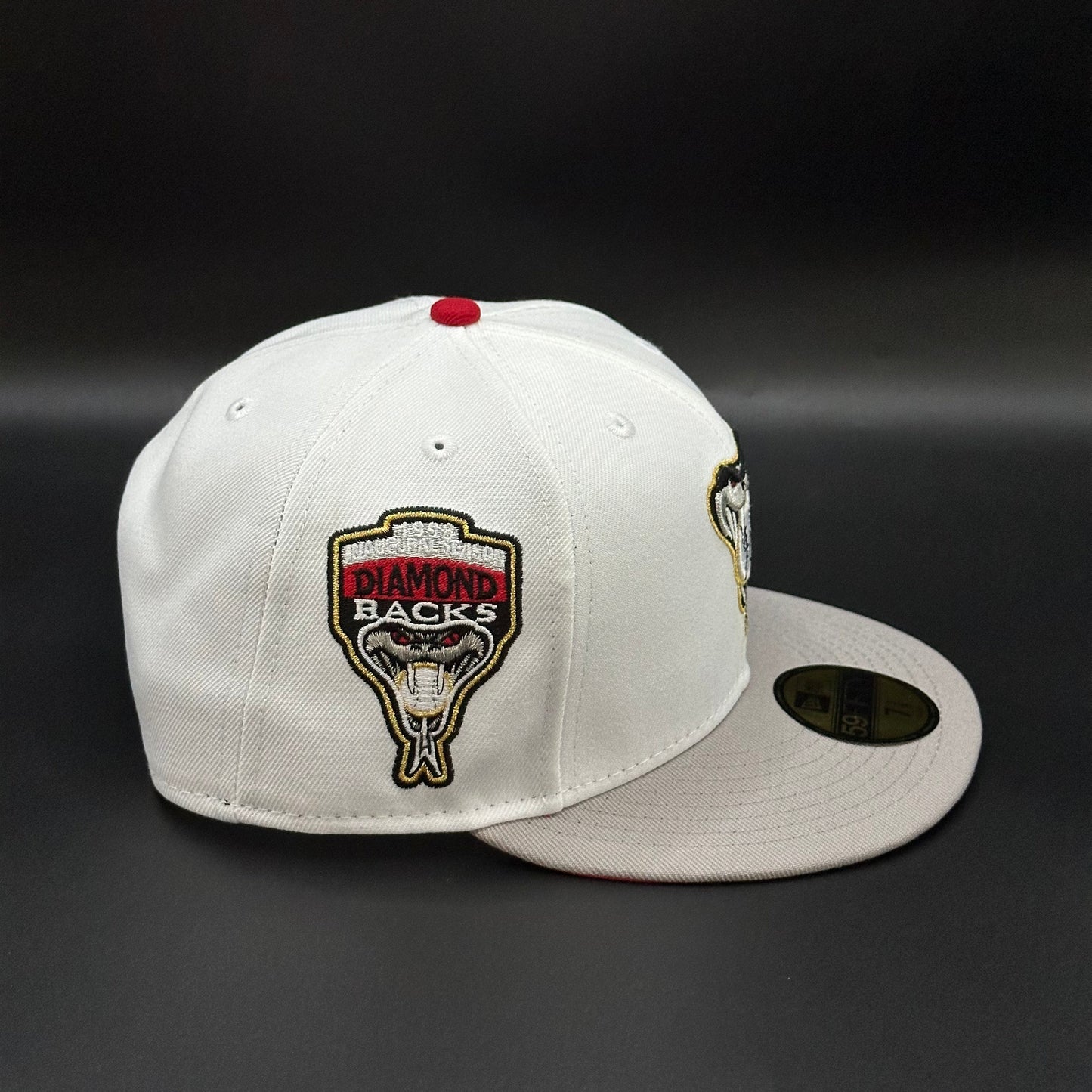 White Grey Arizona Diamondbacks 1998 Inaugural Season Fitted Cap - view 2