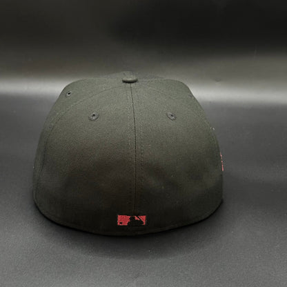 Black Red Upside Down A Los Angeles Angels 2002 All-Star Game Fitted Cap - view 4