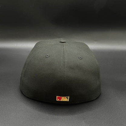 Black Red Upside Down A Los Angeles Angels 50th Anniversary Fitted Cap