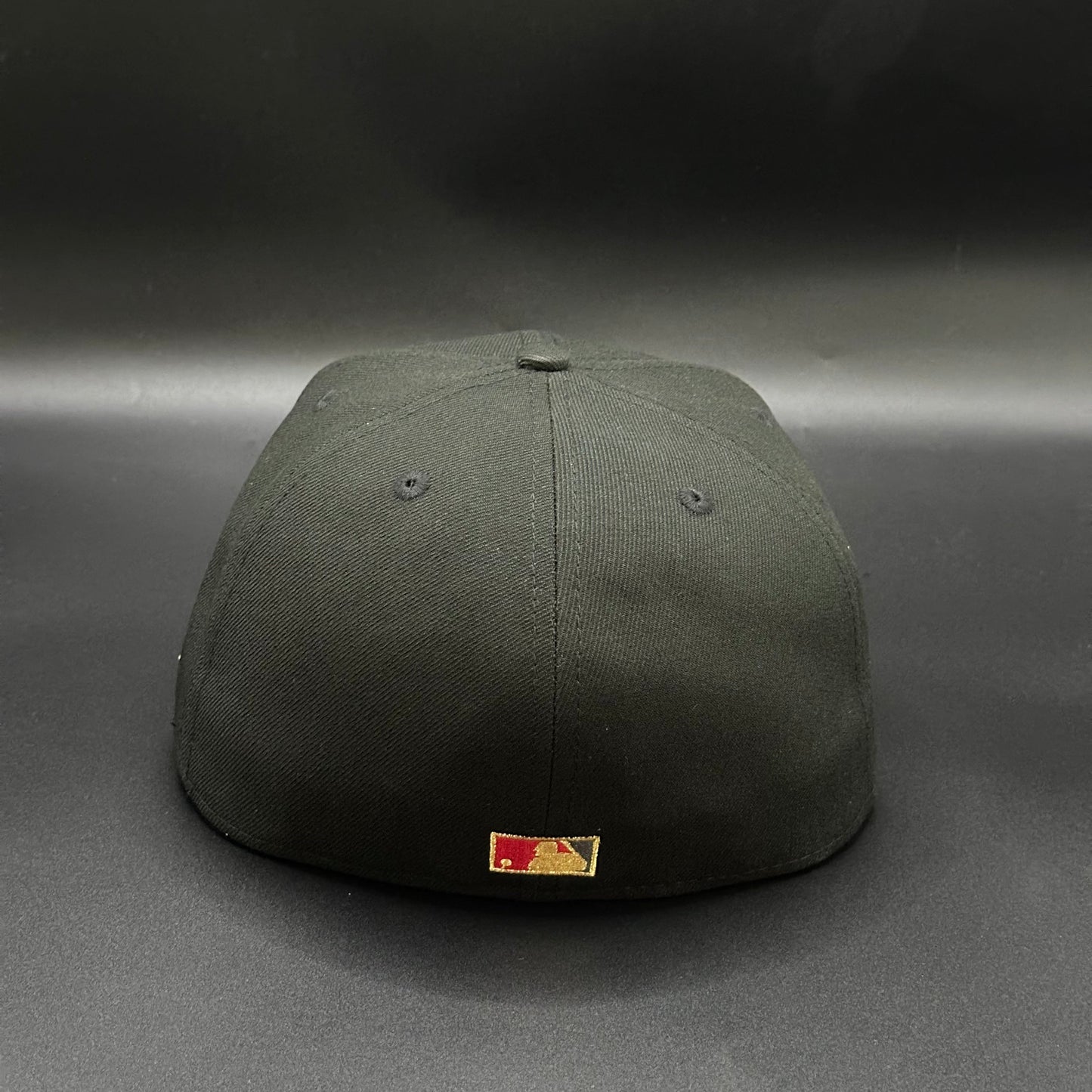 Black Red Upside Down A Los Angeles Angels 50th Anniversary Fitted Cap - view 4