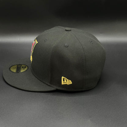 Black Red Upside Down A Los Angeles Angels 50th Anniversary Fitted Cap