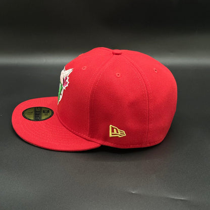 Red Pink Toronto Blue Jays 1992 World Series Fitted Cap - view 3