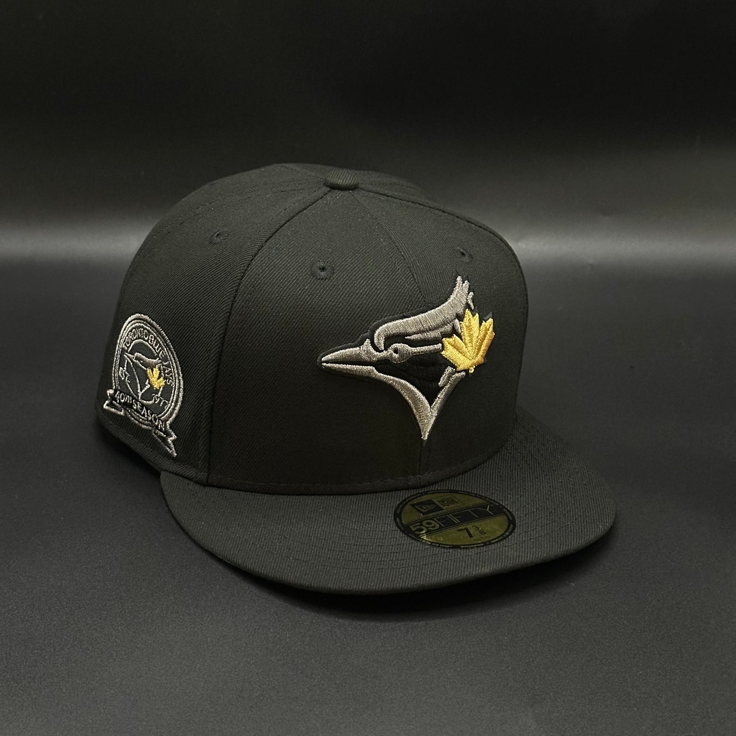 Black Grey Gold Toronto Blue Jays 40th Season Fitted