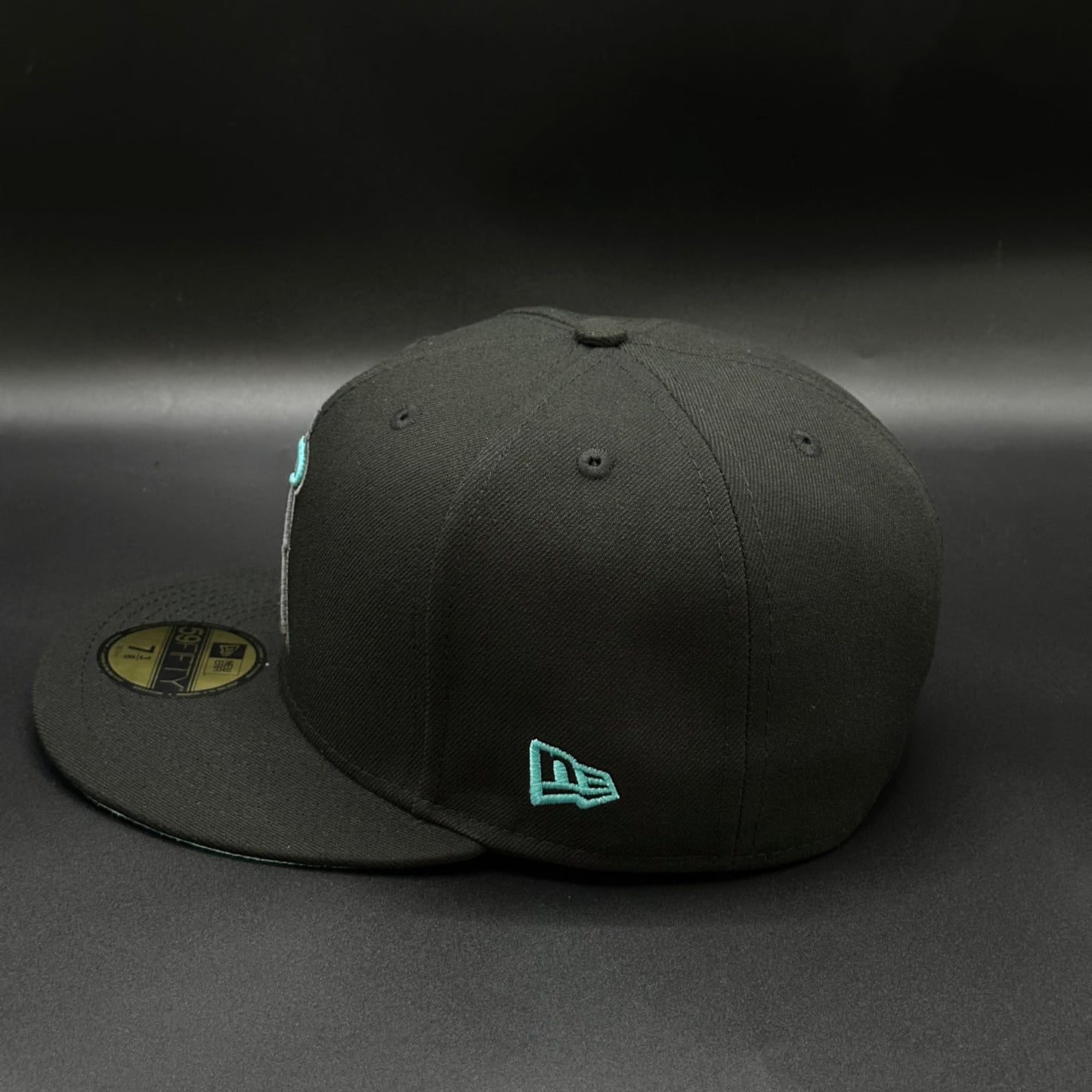 Black Tiffany Blue LA Anaheim 60th Anniversary 59FIFTY Fitted