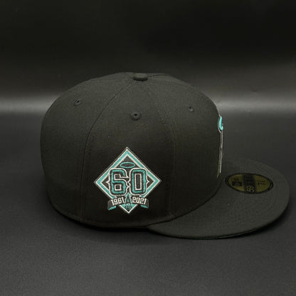 Black Tiffany Blue LA Anaheim 60th Anniversary 59FIFTY Fitted