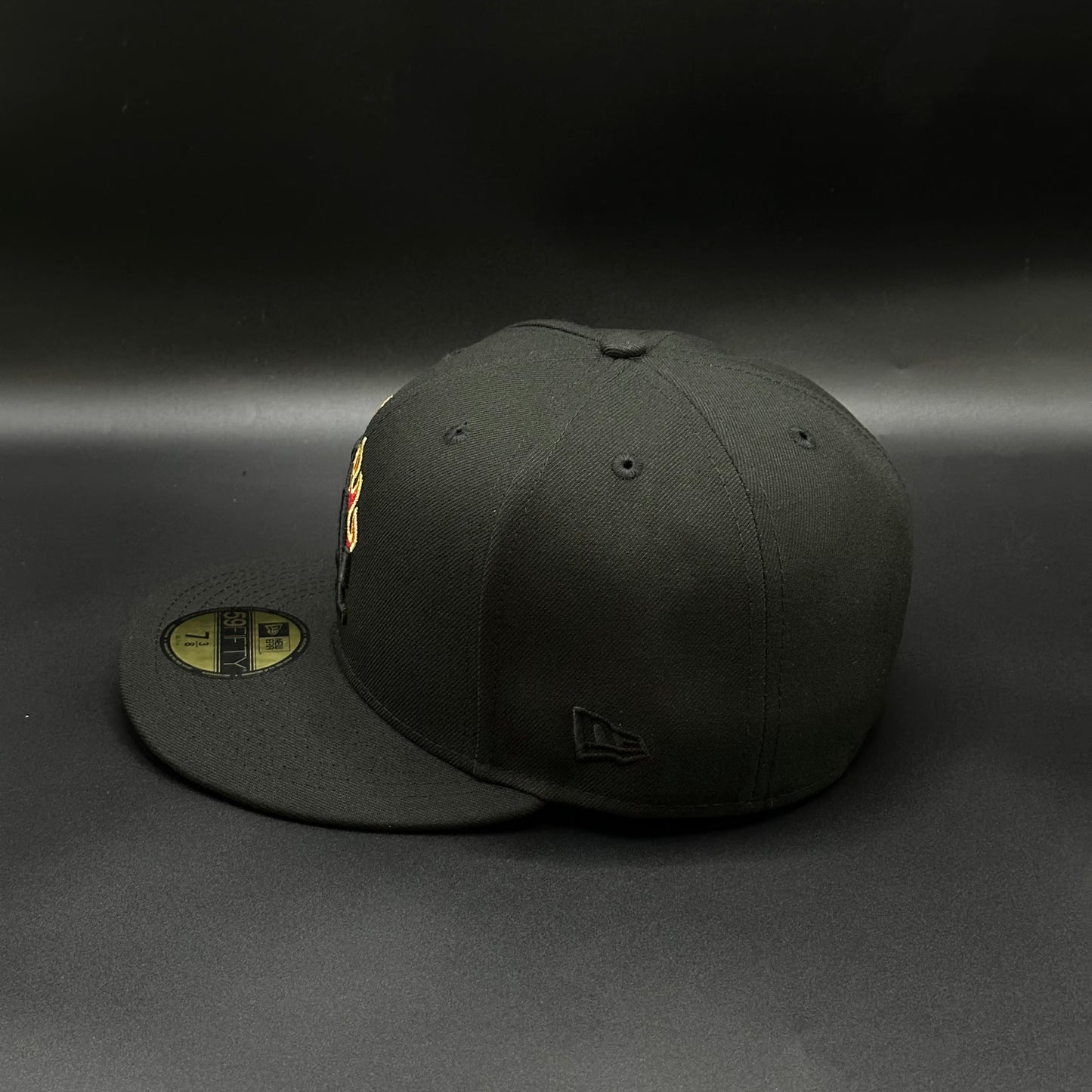 All Black Red LA Dodgers Flames 40th Anniversary 59FIFTY Fitted