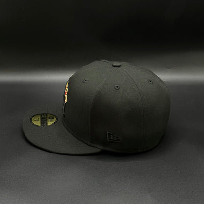 All Black Red LA Dodgers Flames 40th Anniversary Fitted - view 3