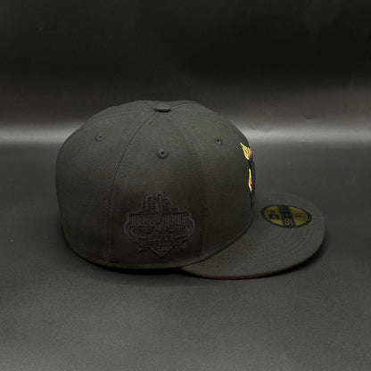 All Black Red LA Dodgers Flames 40th Anniversary 59FIFTY Fitted