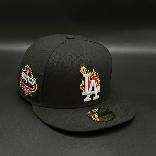 Black Red Los Angeles Dodgers Fitted