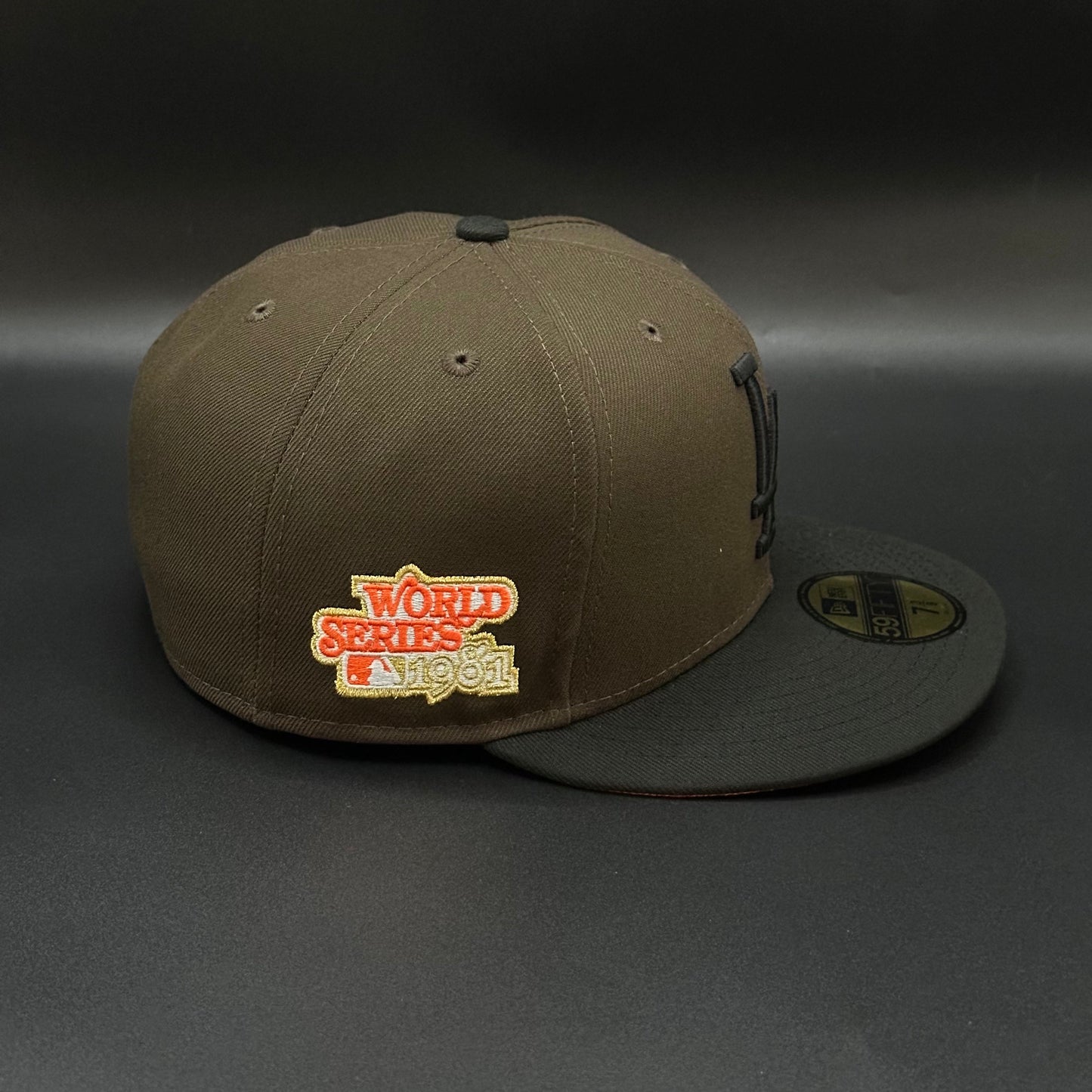 Brown Black Los Angeles Dodgers 1981 World Series Fitted - view 2