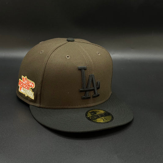 Brown Black Los Angeles Dodgers 1981 World Series Fitted