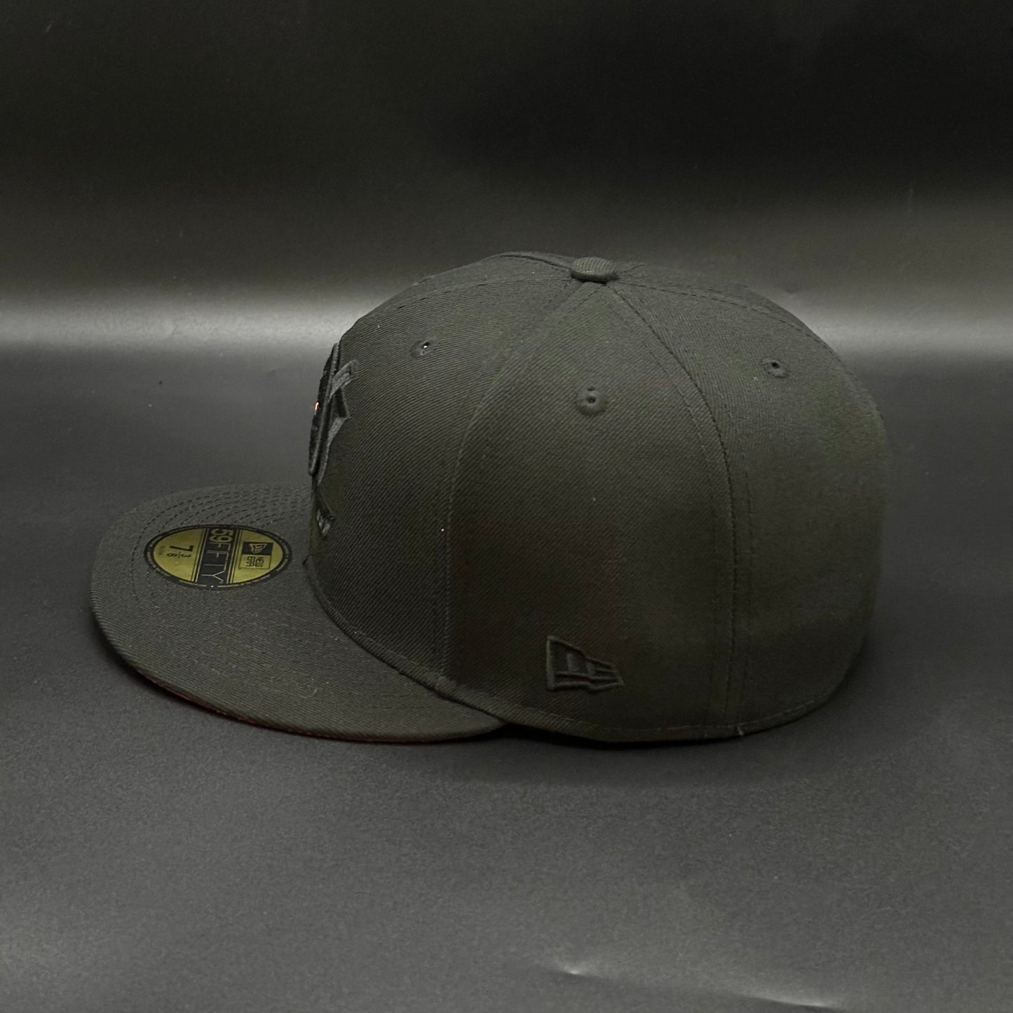 All Black Orange Anaheim Ducks 1993 Fitted - view 3