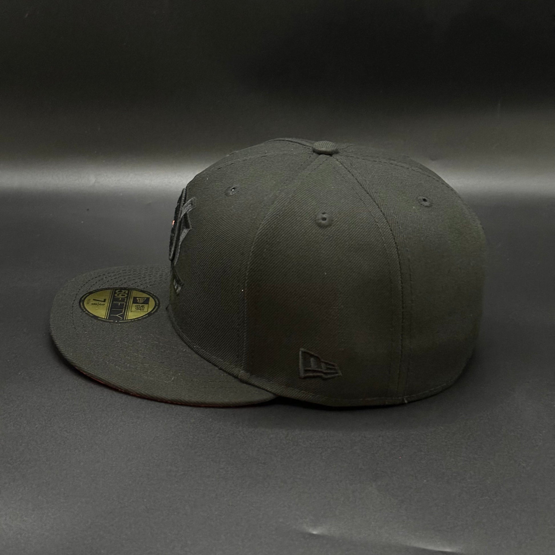 All Black Orange Anaheim Ducks 1993 Fitted - view 3