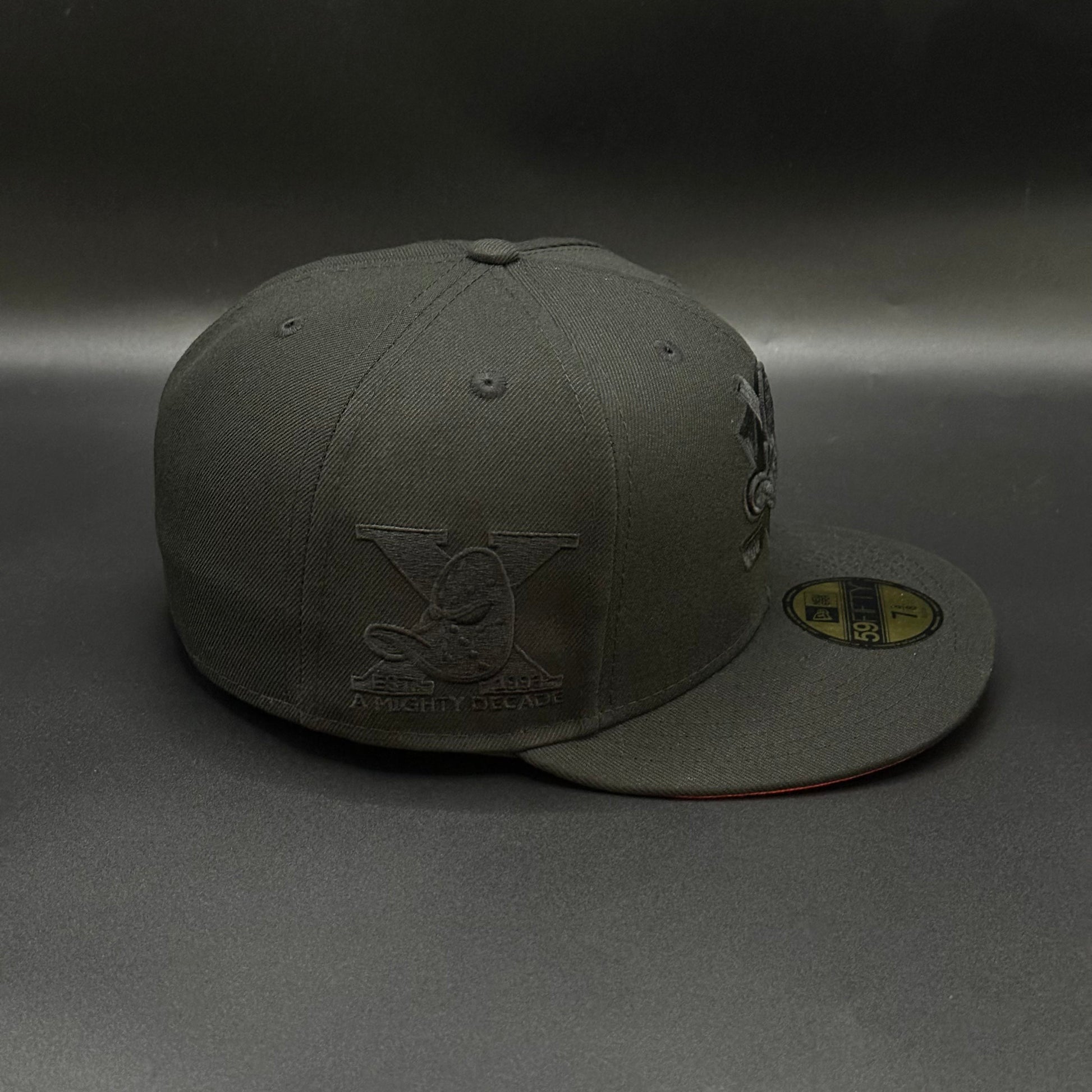 All Black Orange Anaheim Ducks 1993 Fitted - view 2