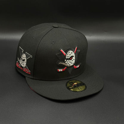 Black Red Anaheim Ducks A Mighty Decade 1993 Fitted