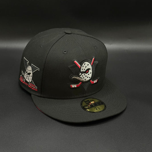 Black Red Anaheim Ducks A Mighty Decade 1993 Fitted